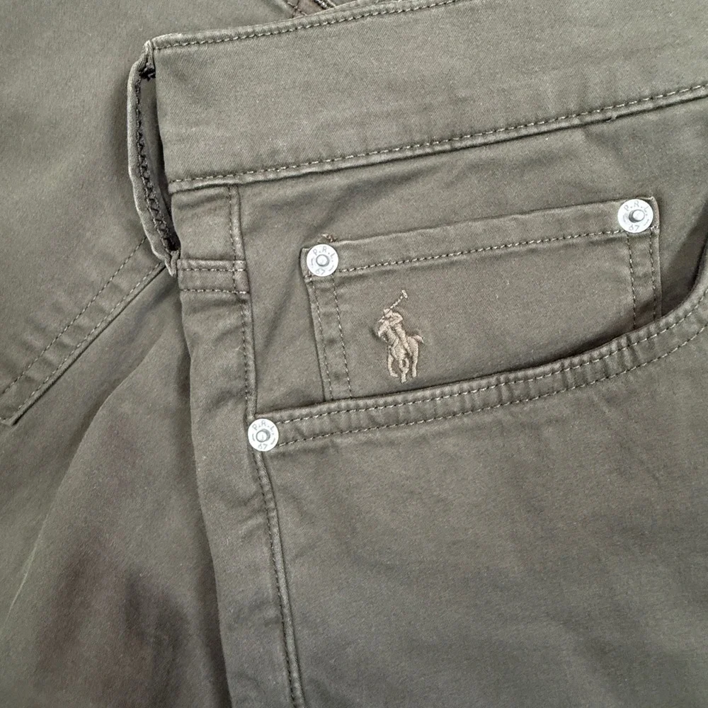 Polo Ralph Lauren Mens Size 46x32 Straight Pants Olive Green Cotton Stretch
